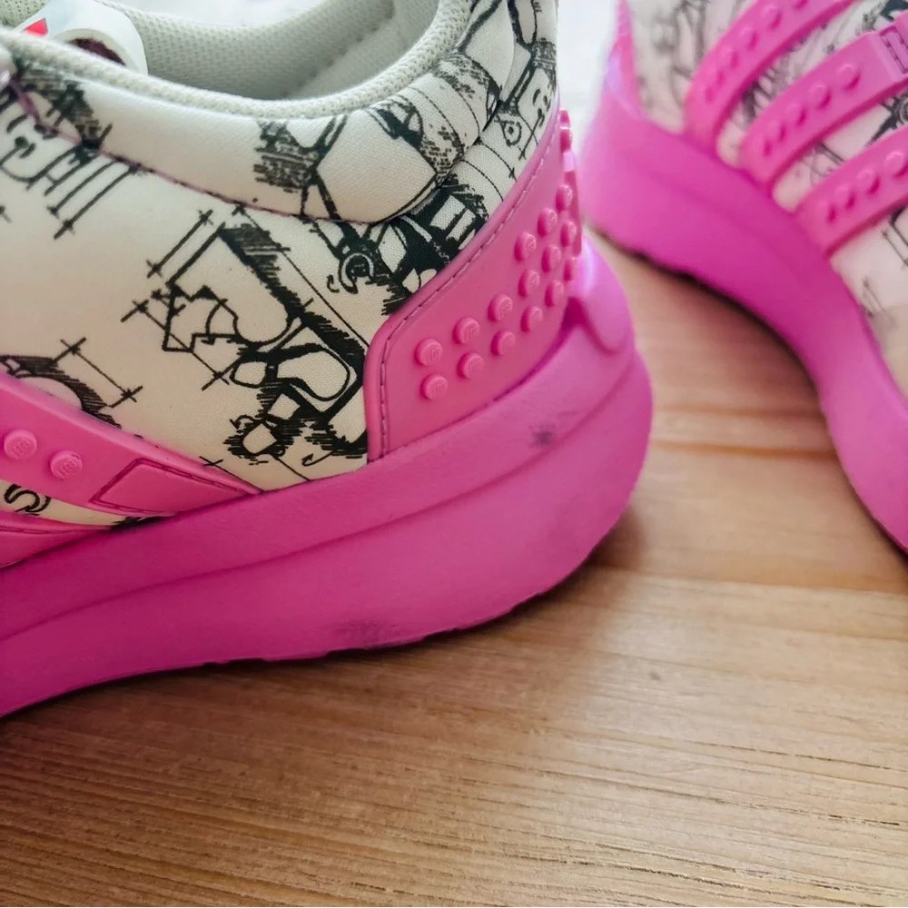 adidas Girls LEGO x Racer TR 'Off White Bliss‎ Lilac' Size 3 US Big Kid Pink NWT